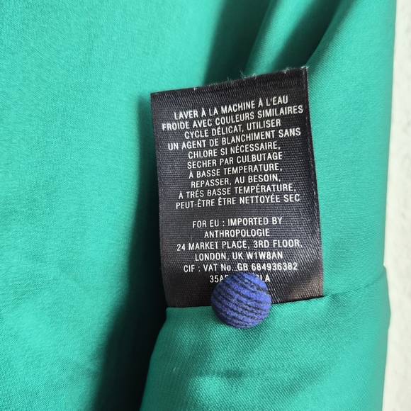 Anthropologie Teal Garment - Picture 9 of 10